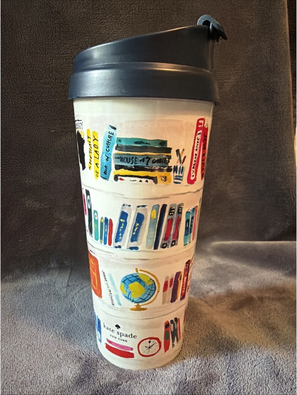 Kate Spade New York 'Like A Book' Travel Thermal Coffee Mug Tumbler 16oz